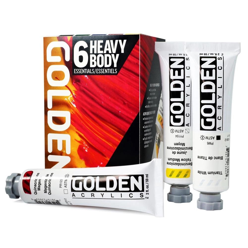 Golden Acrylics Heavy Body Essentials Set 6x59ml