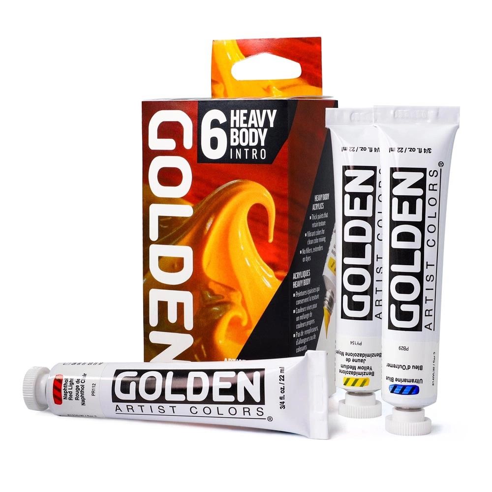 Golden Acrylics Heavy Body Intro Set 6x22ml
