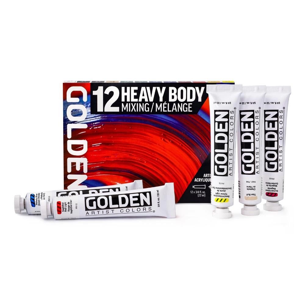 Golden Acrylics Heavy Body Mixing Set 12x22ml