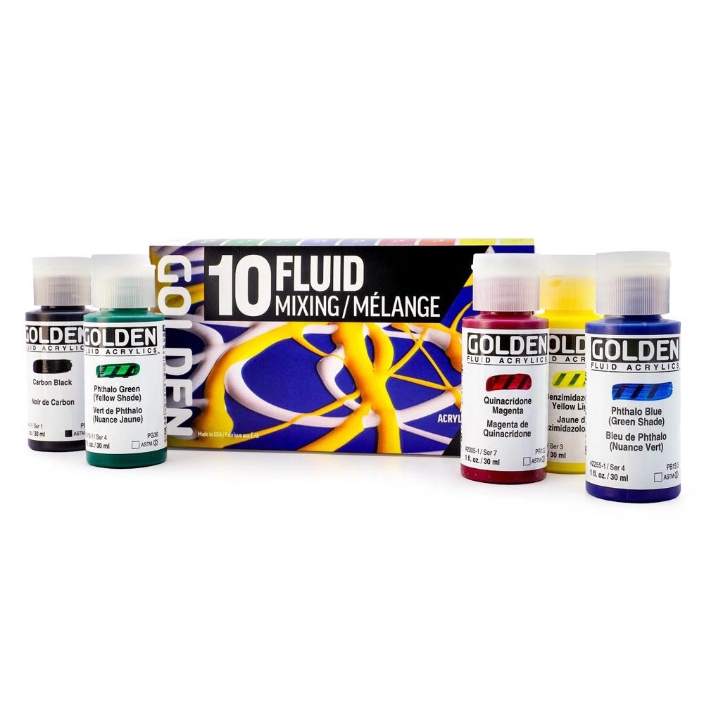 Golden Acrylics Fluid Mixing Set 10x30ml