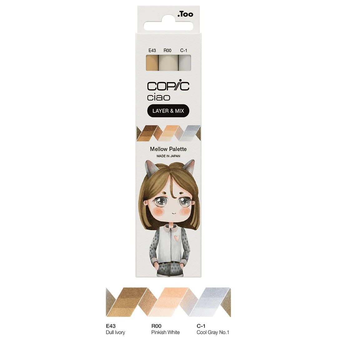 Copic Ciao, Layer and Mix Set of 3 - Mellow Palette