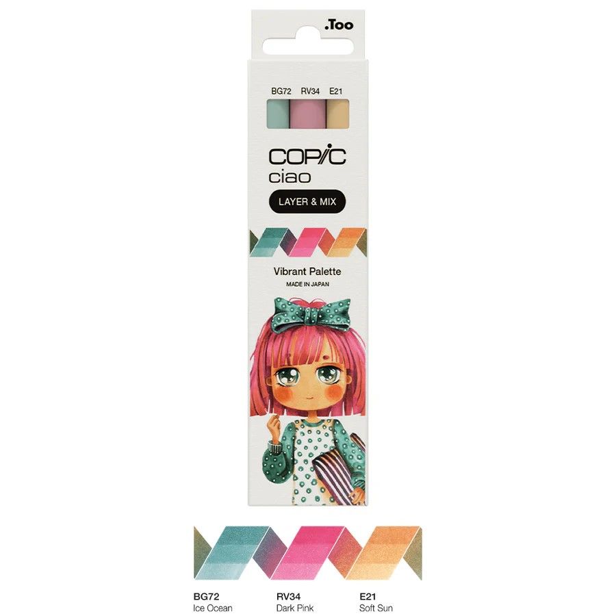 Copic Ciao, Layer and Mix Set of 3 - Vibrant Palette
