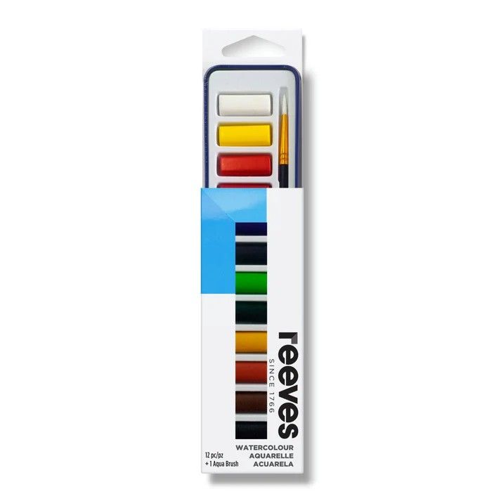 Reeves Watercolour Tin 12 Pan set
