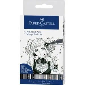Faber Castell Pitt Artists Manga Basic Pen Set Wallet of 8
