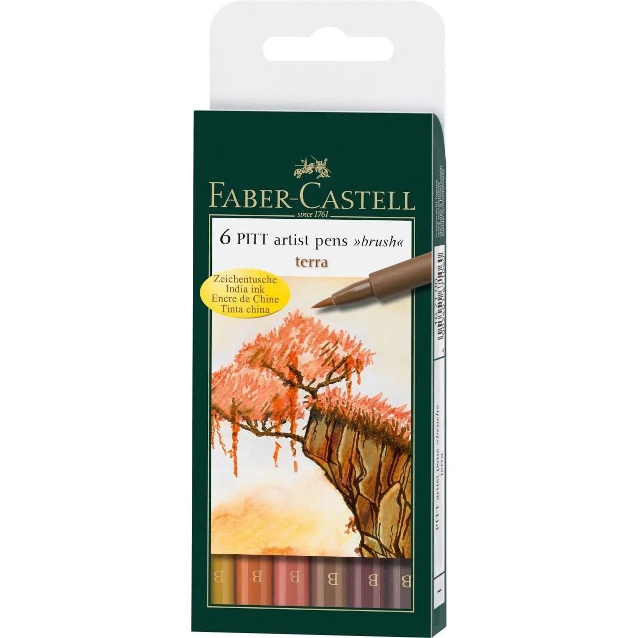 Pitt Artist Brush Pen Wallet 6 Terra