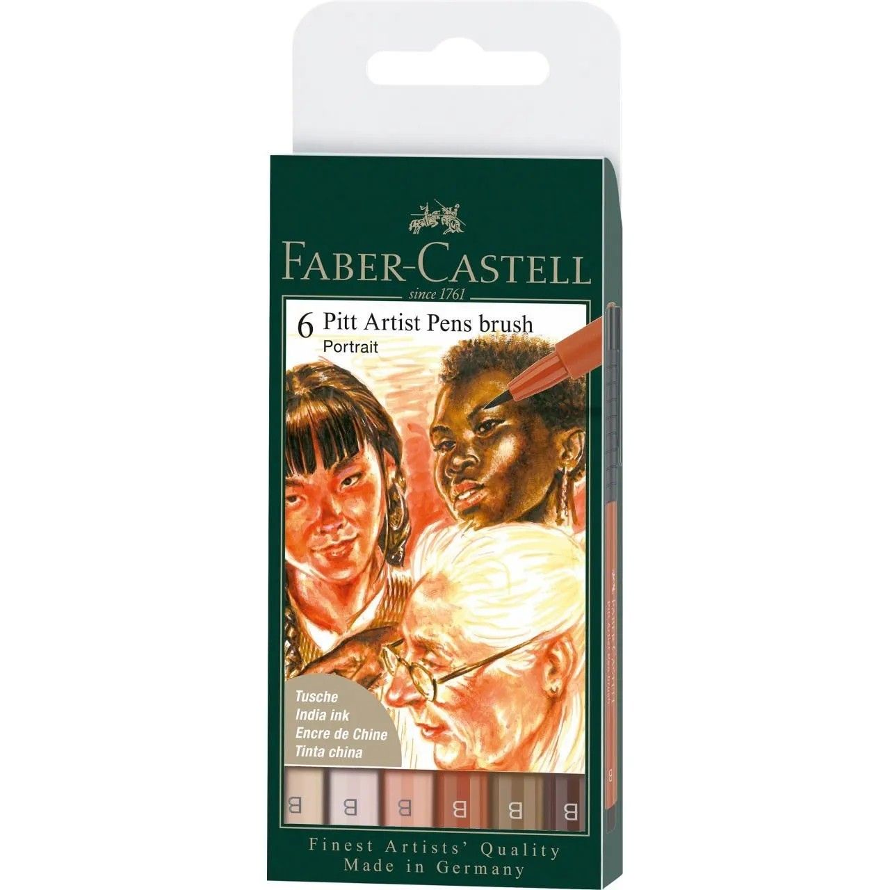 Pitt Artist Brush Pen Wallet 6 Portrait
