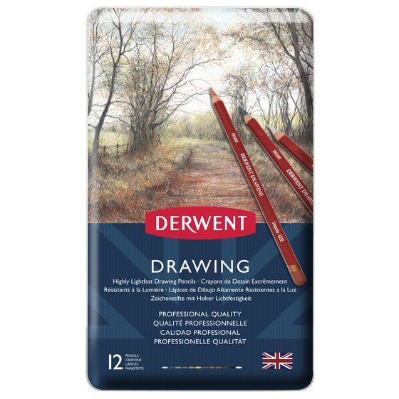 Derwent Drawing Pencils Tin Set of 12