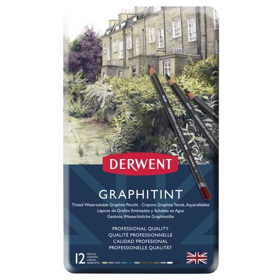 Derwent Graphitint Pencils Tin Set of 12