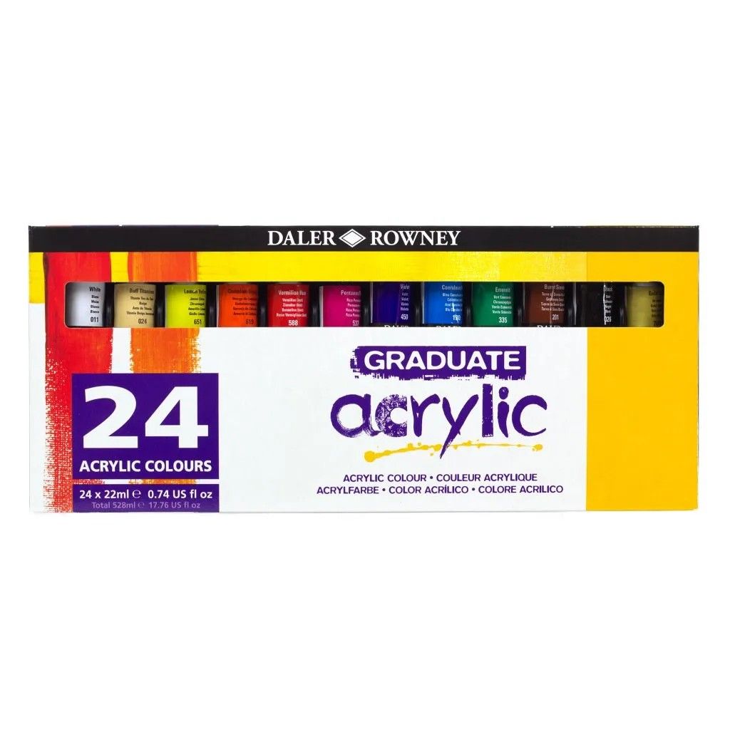Daler Rowney Graduate Acrylic Set 24 x 22ml