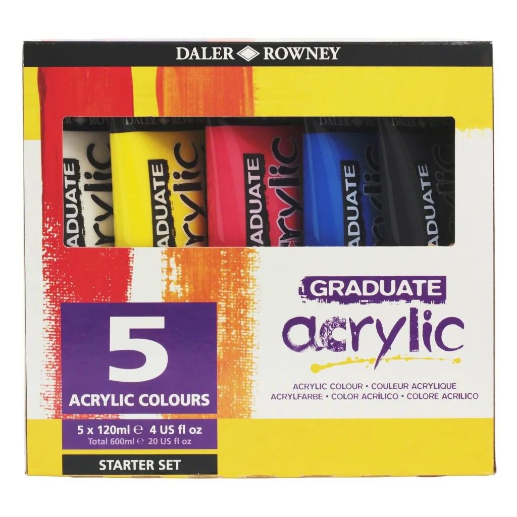 Daler Rowney Graduate Acrylic Starter Set 5 x 120ml