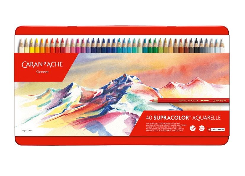 Caran dAche Supracolor Soft Pencils Tin Set of 40