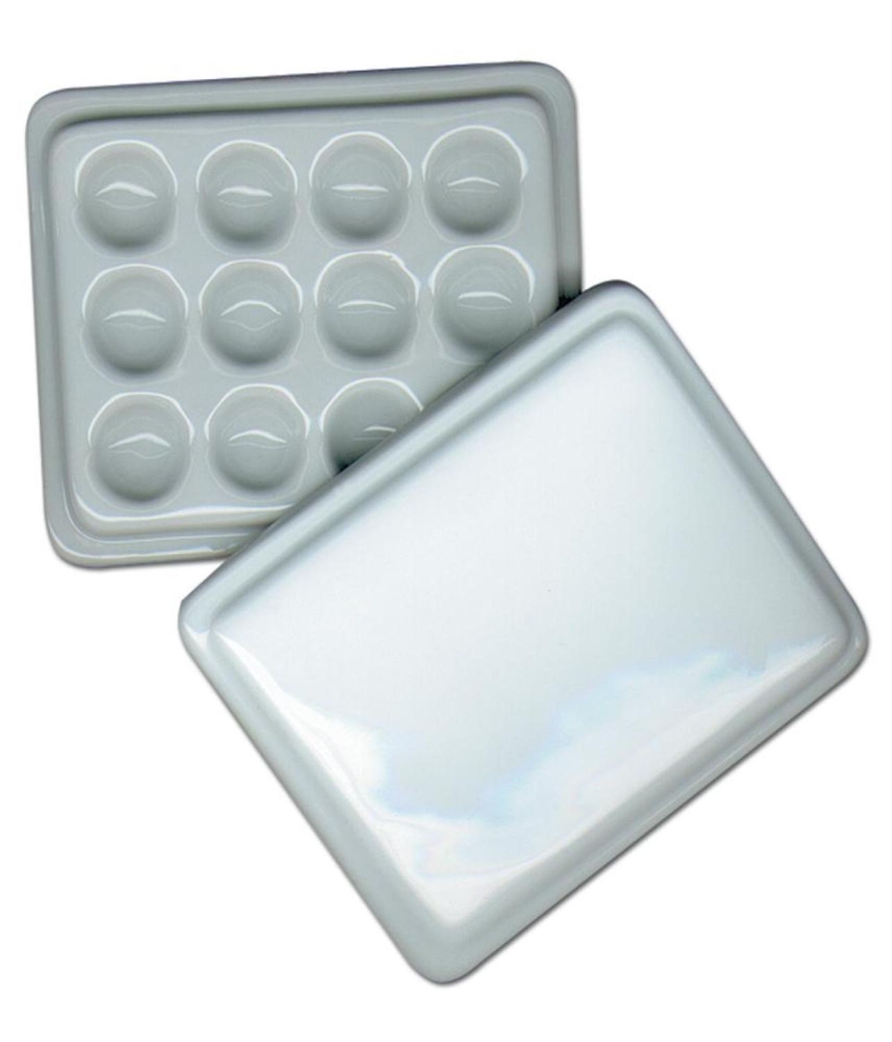 Porcelain Palette 12 wells with Lid