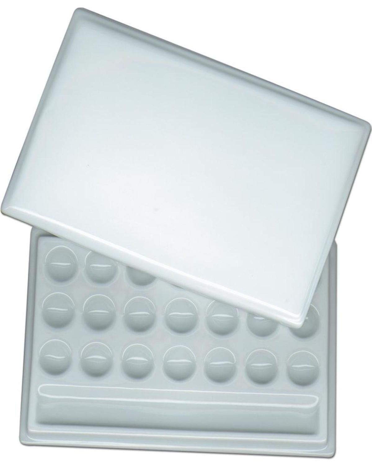 Porcelain Palette 21 wells with Lid