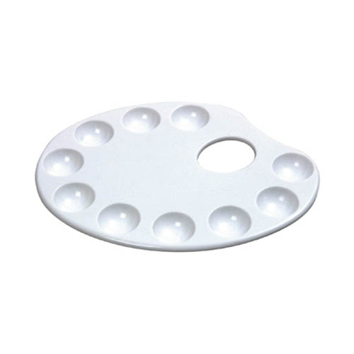 Kidney Shaped Plastic Palette 25x15cm
