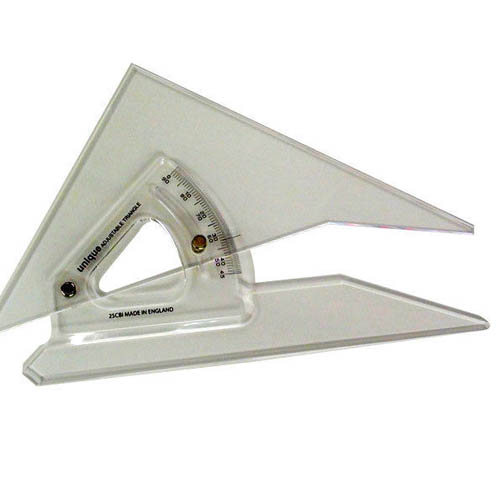 Unique Adjustable Set Square 3mm 25cm