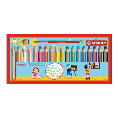Stabilo Woody 3 in 1 Pencils Set of 18