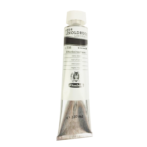 Schmincke aqua-Linoprint Ivory Black 120ml