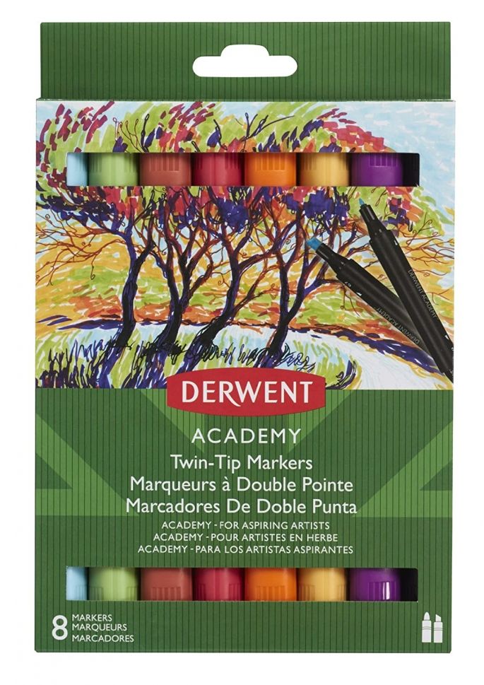 Derwent Acadamy Twin Tip Markers Chisel
