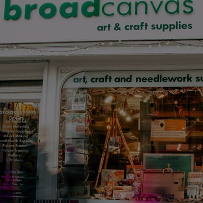 The Broad Canvas shop front on Broad Street in Oxford