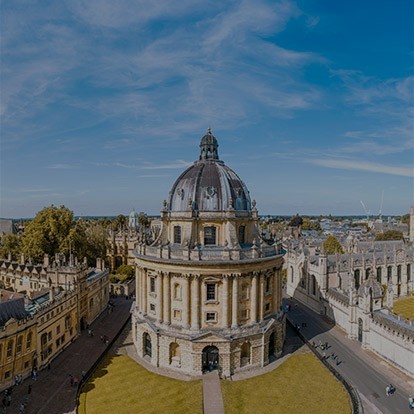 Panoramic view of Oxford on a summer's day