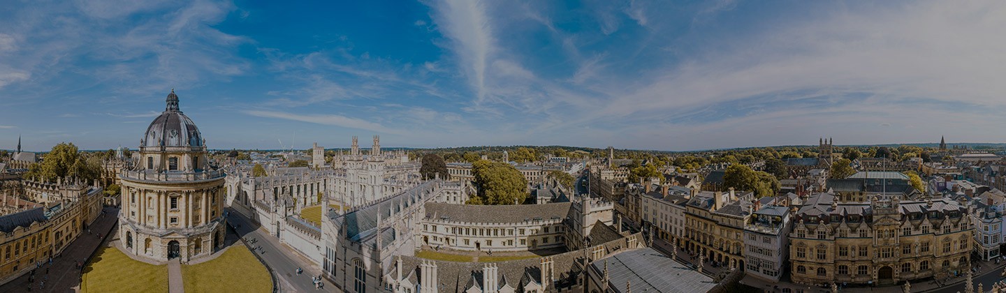 Panoramic view of Oxford on a summer's day