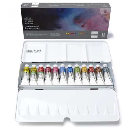An open tin showing the Winsor & Newton Profession