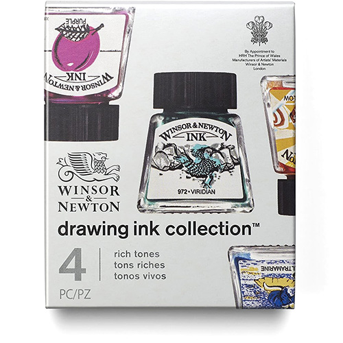 box of winsor and newton rich tone ink