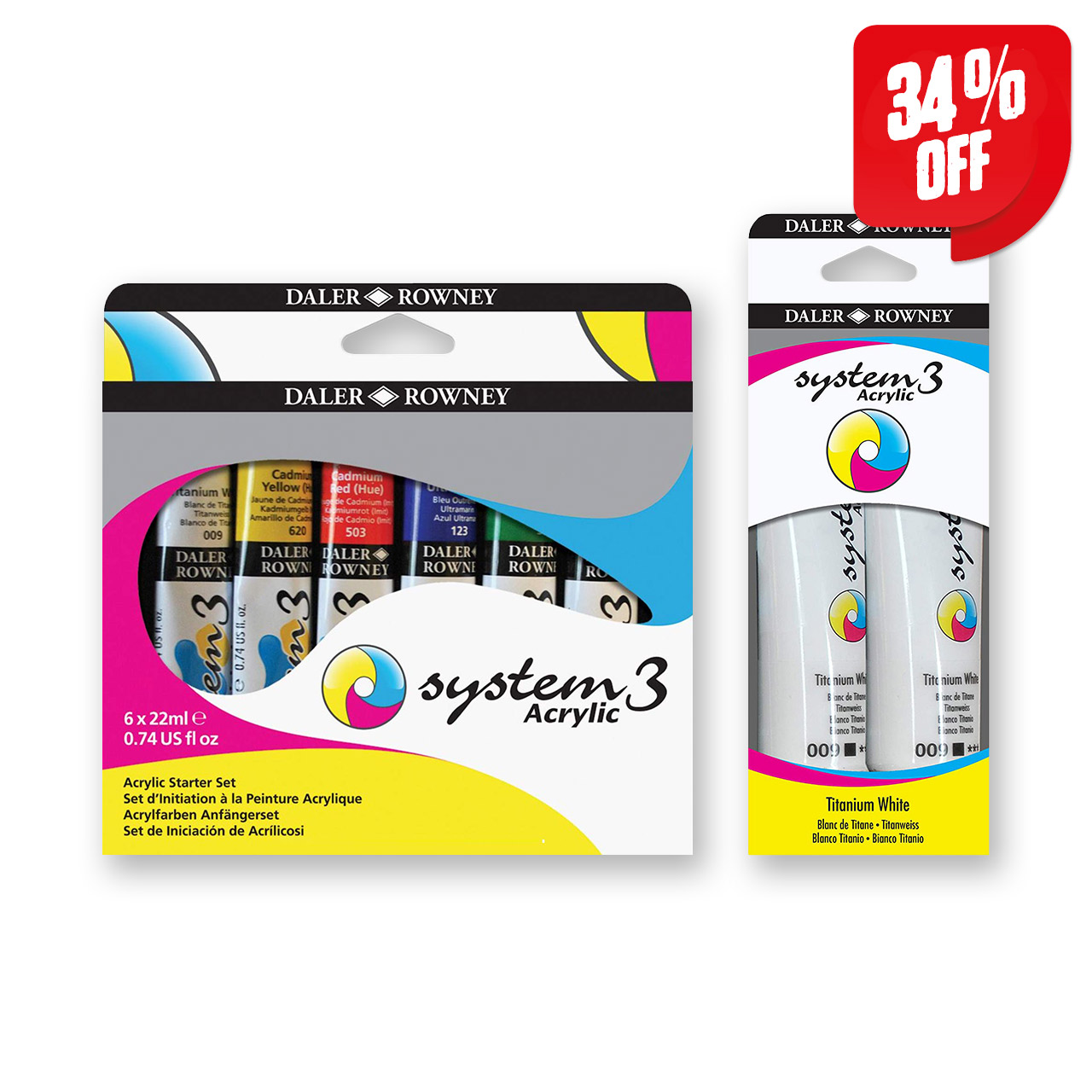 Daler Rowney System 3 Acrylic Paint Sets