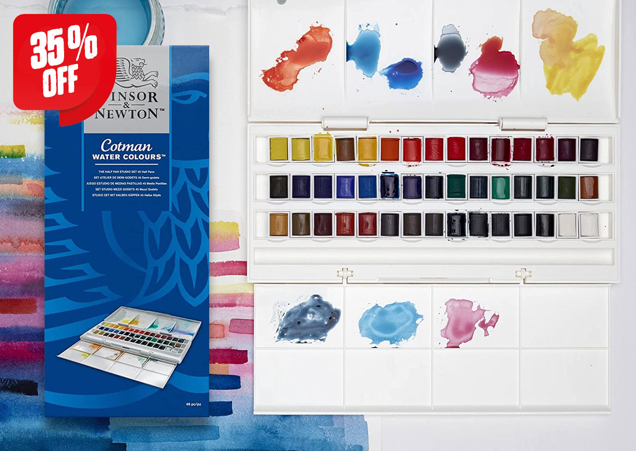Winsor & Newton Cotman Watercolours 45 Half Pan St